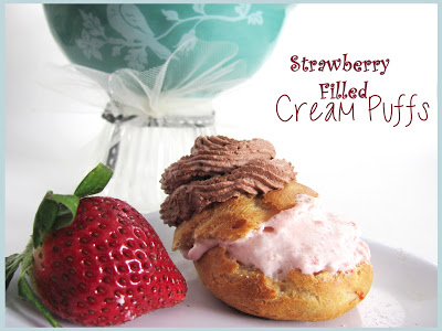Strawberry Filled Cream Puffs
