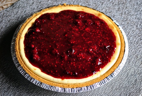 Cheesecake with Blackberry Sauce