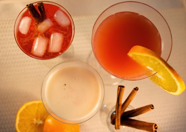 Campari Cocktails overhead