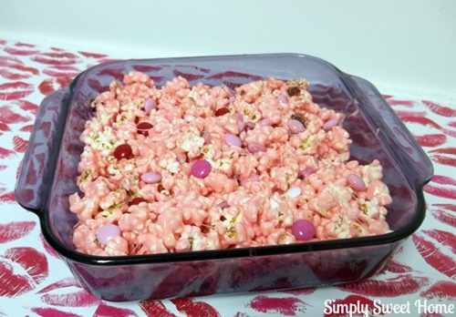 White Chocolate Marshmallow Popcorn Treats