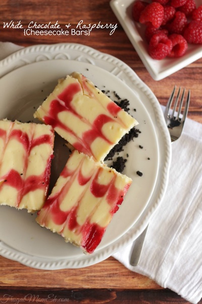 White Chocolate Raspberry Cheesecake Bars