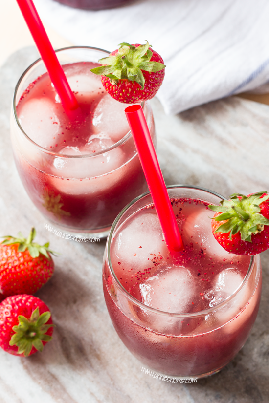 Strawberry and Blueberry Iced Tea Glasses