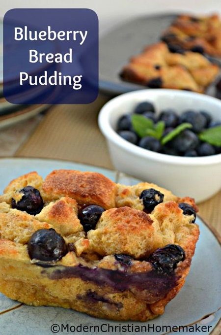Blueberry Bread Pudding
