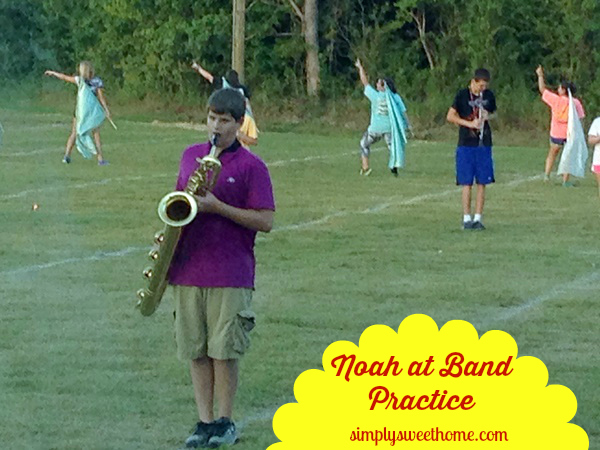 Noah at Band Practice