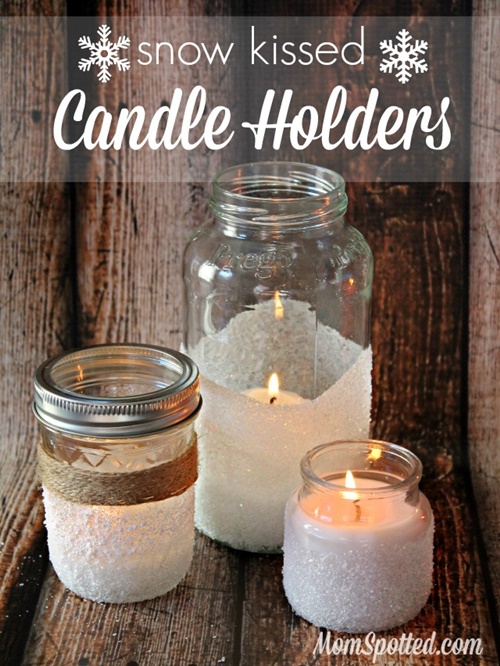 Snow Kisssed Candle Holders