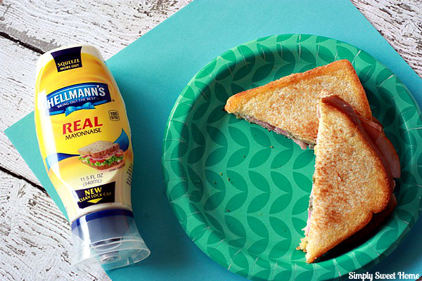 Grilled Ham and Cheese Sandwich with Hellmans