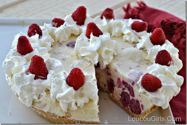Raspberry Cream Cheese Ice Cream Pie