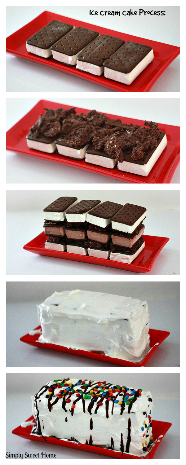 Ice Cream Sandwich Cake Process