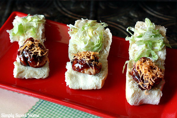 BBQ Chicken Sliders Inside