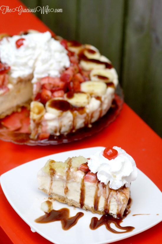 Banana Split Ice Cream Pie