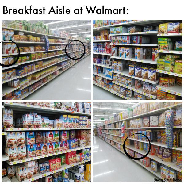 Breakfast Aisle at Walmart
