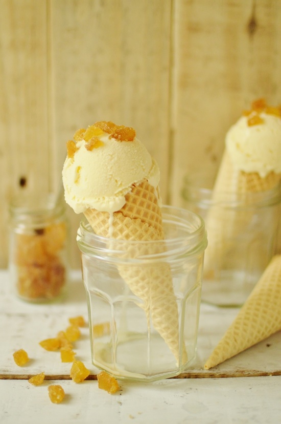 Fresh Ginger and Honey Ice Cream