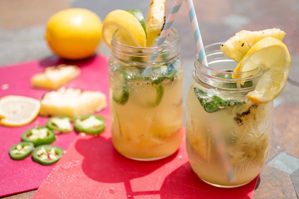 Grilled Pineapple-Jalapeno Summer Cocktail