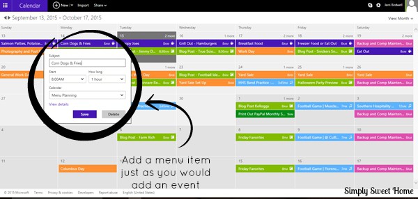 Adding Item to Calendar