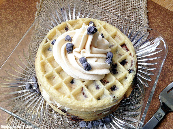 Chocolate Chip Waffle with Cookie Dough Frosting