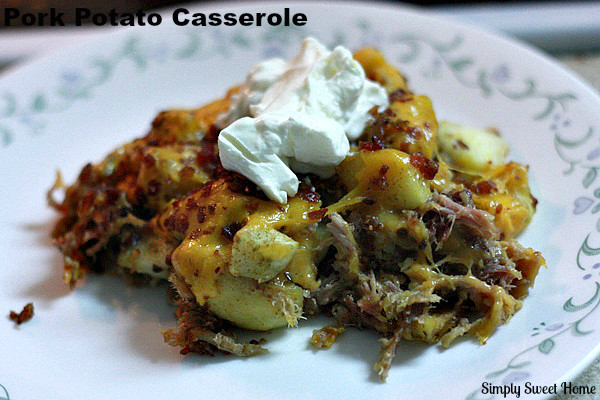 Pork Potato Casserole Served