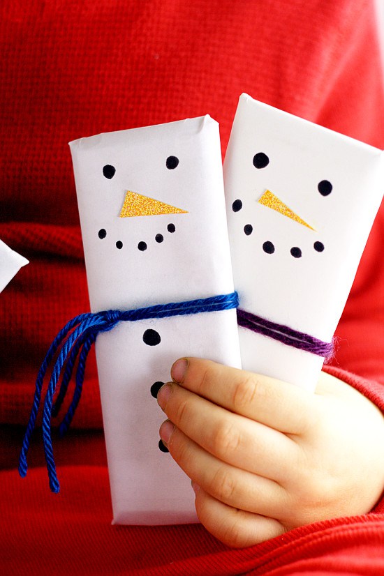 Snowman Candy Bars