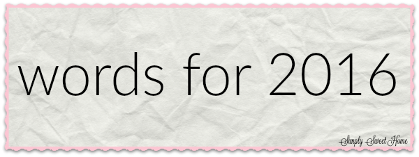 words for 2016