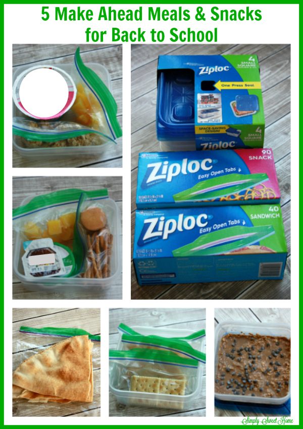 5 Make Ahead Meals & Snacks for Back to School